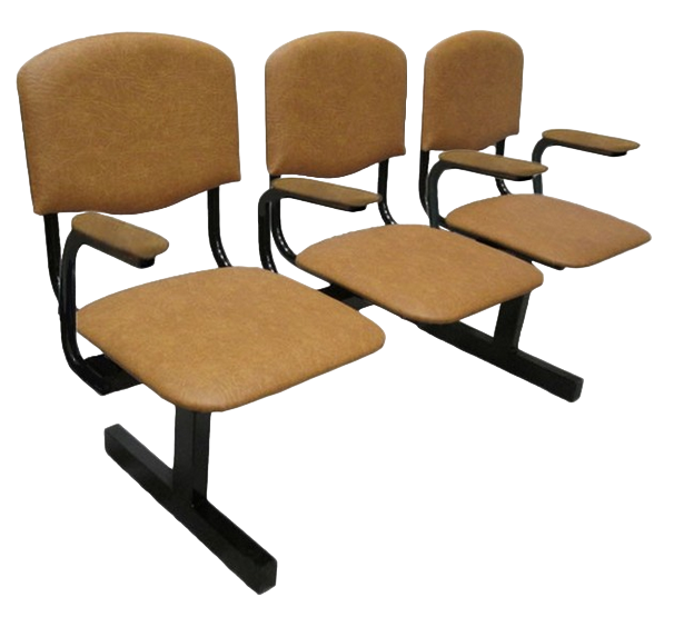 Секция стульев «Мягкая №2» 3М с подлокотниками